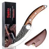 Seido Knives Kyodai grip-hole detail for precise grip.