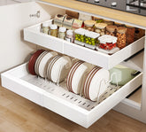 Seinloes pull-out cabinet organizer, 21-inch deep, easy access to back-of-cabinet items.