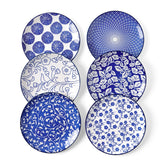 Selamica 6-inch dessert plate with flower pattern, ideal for elegant desserts.