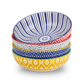 Selamica 8-inch pasta bowls set of four, ideal for family meals and shared dishes.
