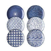 Selamica 10-inch porcelain dinner plate with vintage blue pattern for everyday dining