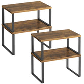 Selefrecos kitchen cabinet organizer on counter with large shelf for easy spice access
