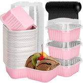 Selizo 60-pack mini cake pans with lids for easy transport.