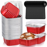 Selizo mini cake pans with lids for easy portioning and transport.