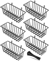 SEMPOMA 6-pack wire baskets on grid wall for organized storage.