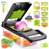 Senbowe 13-in-1 vegetable chopper with 8 blades for quick prep.