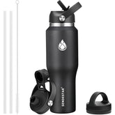 SENDESTAR 40oz bottle seated in car cup holder with slim profile for travel