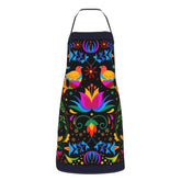 Senheol Day of the Dead apron with vibrant Dia de los Muertos print for festive cooking.