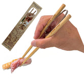 Senior ICare wood practice chopsticks for adults showing durable training in a real-world kitchen