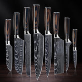 Senken Knives Imperial Damascus pattern blades showcase luxury and precise slicing.
