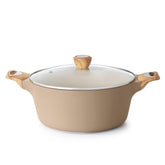 SENSARTE ceramic stockpot lid for precise simmering and easy monitoring.