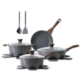 SENSARTE 13-piece nonstick set with fry pan for quick, low-oil meals