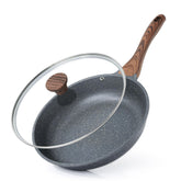 SENSARTE nonstick frying pan with lid for low-oil meals