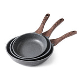 SENSARTE 8-inch nonstick pan with Swiss granite coating for effortless egg release.