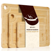 Sentk large 15x10 bamboo board with handle, ideal for roasts and serving.