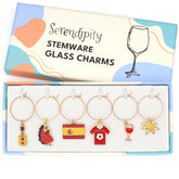 Serendipity Spain wine charm featuring Flamenco Dancer for festive gatherings