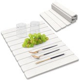 Seropy large stone drying mat on kitchen counter for fast drying.