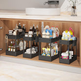 Sevenblue under-sink organizer basket large holds cleaners neatly and frees space