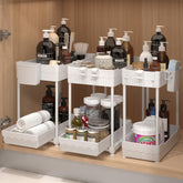 Sevenblue under-sink organizer with sliding drawer for easy access