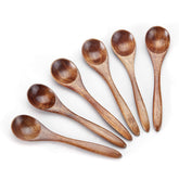 Sevensun six-piece small wooden spoon set for versatile kitchen use