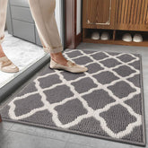 SHACOS door mat front view: dense loop surface captures dirt and protects floors