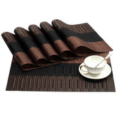 SHACOS placemats ombre coffee black front view showing durable wipe-clean surface