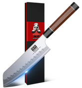 SHAN ZU 7-Inch Chef Knife with matte blade for easy cleaning and reduced fingerprints.