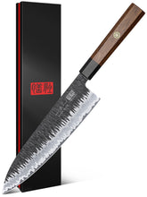 SHAN ZU 8-inch chef knife blade close-up showing a sharp edge for precise slicing.