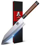 SHAN ZU 8-inch chef knife with matte blade reduces fingerprints and residues