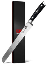 SHAN ZU bread knife 10-inch blade ready for crusty loaves and precise slices