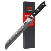 SHAN ZU bread knife 8-inch wave edge for smooth crust slicing and control