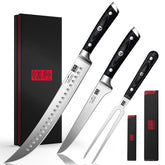 SHAN ZU carving knife 12in blade for precise slicing.