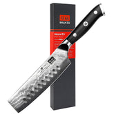 SHAN ZU Chef Knife Damascus blade delivers ultra-sharp precision for everyday slicing.