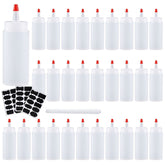 Shekure 30-pack 4 oz squeeze bottles set for versatile kitchen and crafts