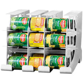 Shelf Reliance FIFO pantry organizer in action, 54-can capacity for neat, visible storage.