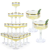 Shhiqikejipty clear champagne tower glasses 7oz for elegant wedding towers and stable displays.
