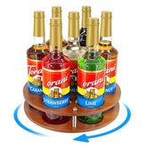 SHILFID rotating coffee syrup rack displaying seven bottles for easy access