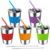ShineMe kid's cup with leakproof lid for mess-free sipping anywhere.