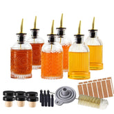 Shining Craft glass syrup bottles with 7 oz capacity for mess-free pouring
