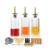 Shining Craft syrup dispenser set of 3 bottles with 5 oz capacity for precise pours.