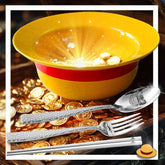 Shiningsoul Captain's Feast ramen bowl in bright ceramic yellow for hearty meals.