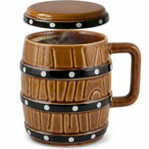 Shiningsoul pirate barrel mug with wood texture ideal for hot coffee lovers