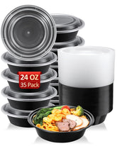 ShopDAY meal prep containers 65-pack with 24 oz bowls for organized weekly meals