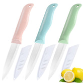 Shoplease blue 4-inch fruit knife close-up for precise fruit prep