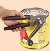 ShoppingOnBed heavy-duty can opener with magnet, front view, smooth edge for safe lid removal