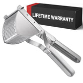 Shoxil potato ricer with good grip for smooth, fluffy mashed potatoes.