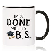 Shqiueos graduation mug 11oz elegant design, ideal for daily coffee after class.