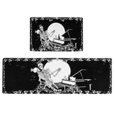 ShtNeeg skeleton kitchen mat 16x24 shows eerie design and non-slip safety