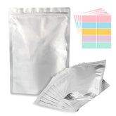 SHXWELL 50-pack 1-gallon mylar bags with stand-up design keep pantry staples fresh longer.