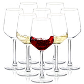 SHYRC 8-piece wine glasses with long stems highlight clarity for elegant tastings